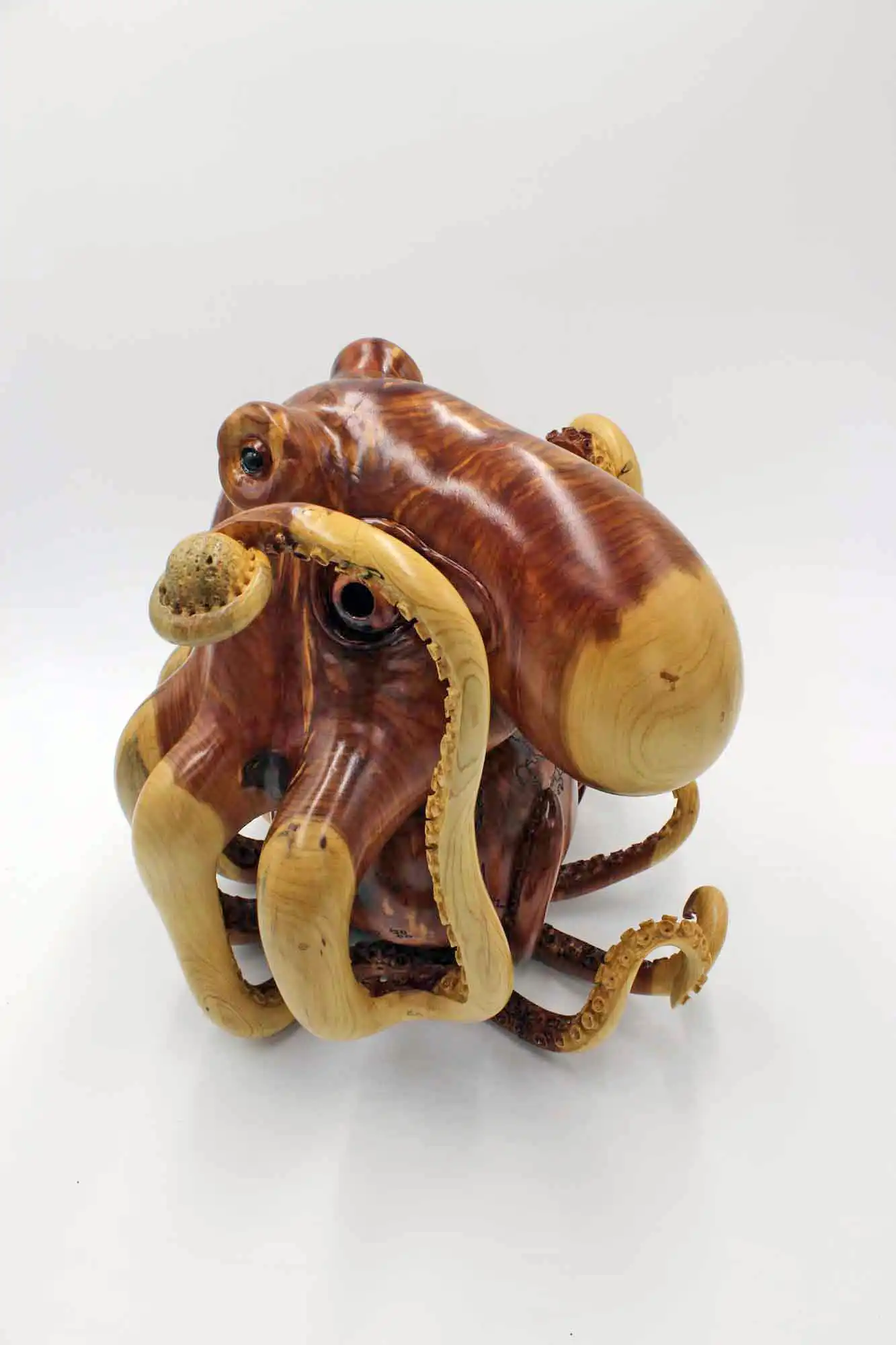 Octopus woodcarving sculpture